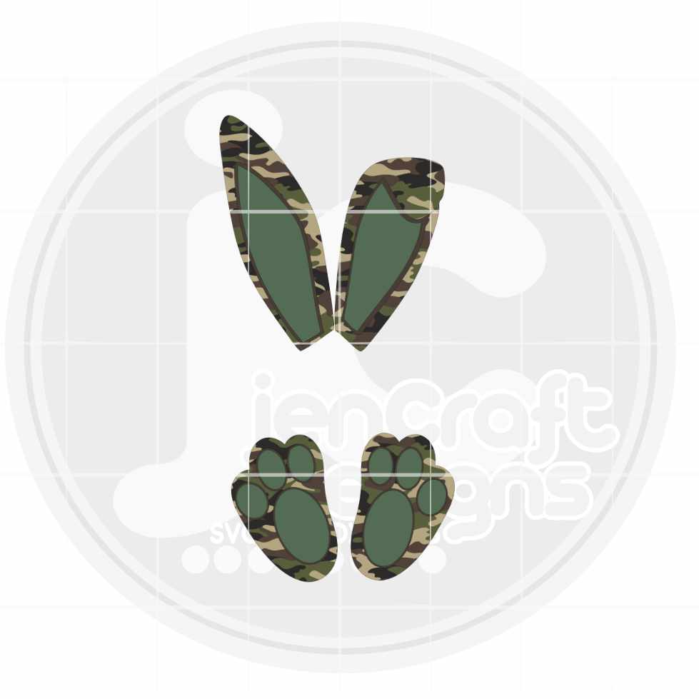 Easter Png | Camo Bunny Png Sublimation File JenCraft Designs