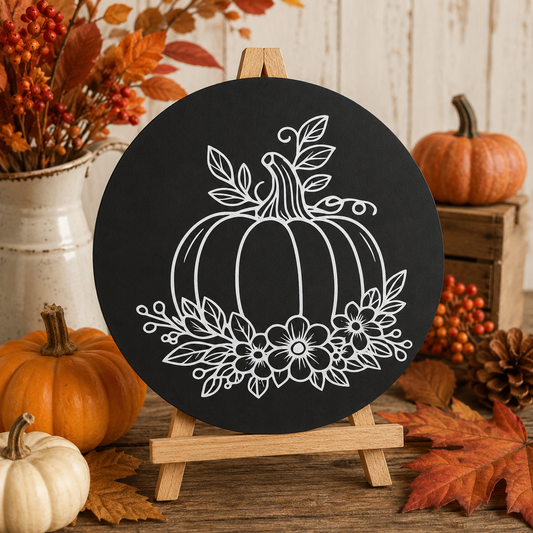 Floral Pumpkin SVG EPS DXF PNG | Fall Mug Cut File