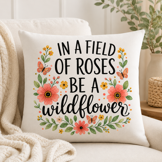 In a Field of Roses Be a Wildflower PNG | Floral Sublimation