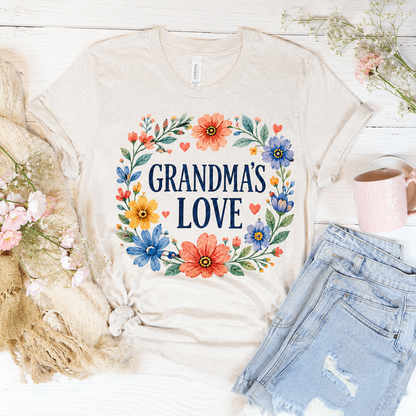Grandma's Love Floral PNG Sublimation Design