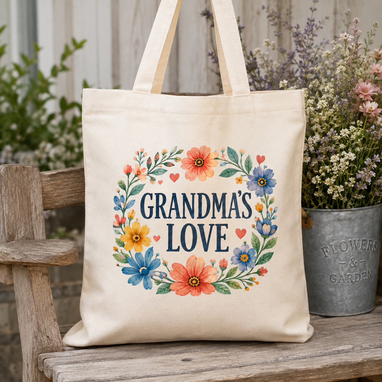 Grandma's Love Floral PNG Sublimation Design