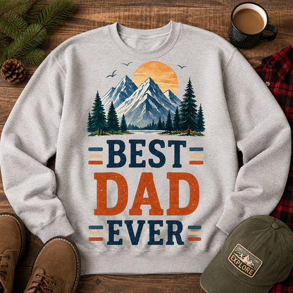 Best Dad Ever Outdoor Mountain PNG Sublimation Design