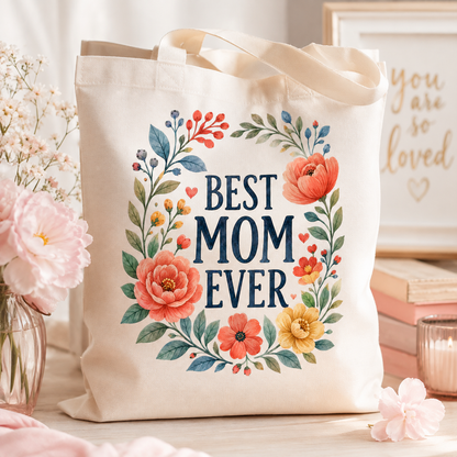 Best Mom Ever Floral PNG Sublimation Design