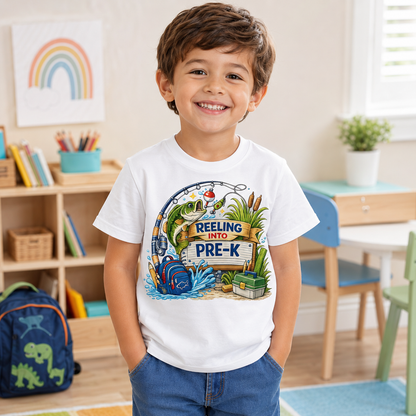 Reeling Into Pre-K PNG Sublimation Design
