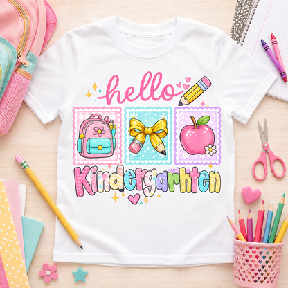 Hello Kindergarten PNG Sublimation Design