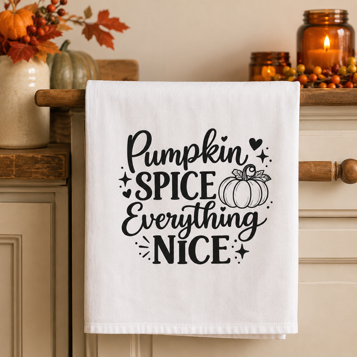 Pumpkin Spice Everything Nice SVG fall kitchen cut file – JenCraft Designs digital download