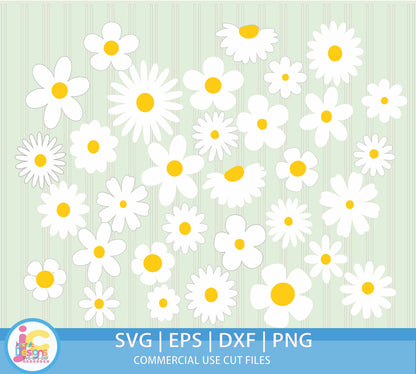 Daisy SVG | Wildflower SVG DXF PNG EPS Bundle