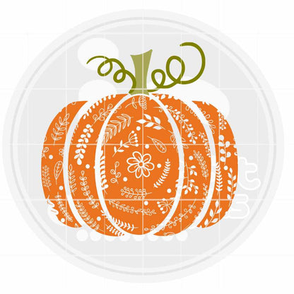 Fall Pumpkin | Thanksgiving Swirly Pattern Pumpkin SVG DXF PNG EPS