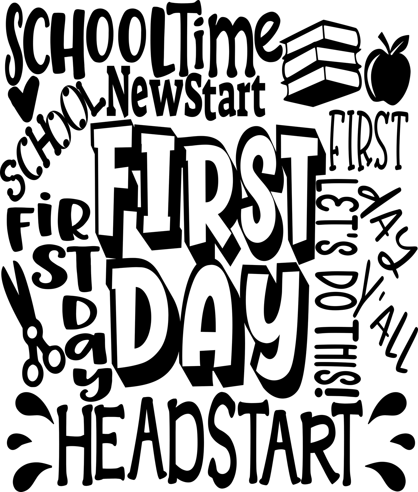 First Day of School svg | Headstart Typography SVG EPS DXF PNG
