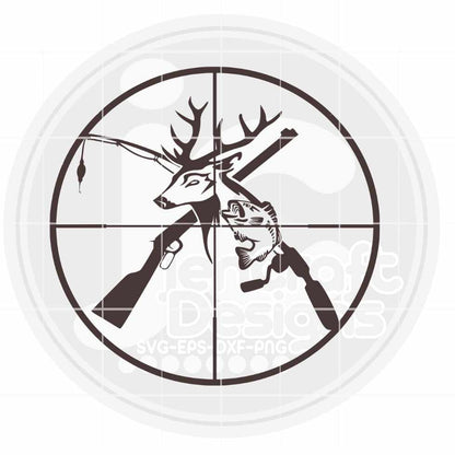 Hunting Svg | Deer Fish, Riffle Gun Sights