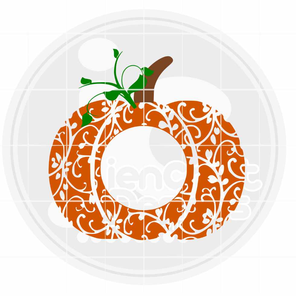 Glass block svg | Fall Pumpkin Monogram SVG EPS DXF PNG JenCraft Designs