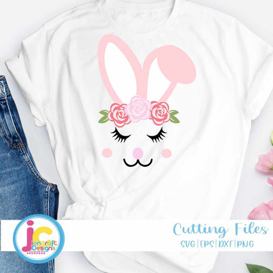 Easter Svg | Girl Bunny Face SVG EPS DXF PNG