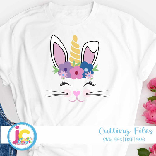 Easter Svg | Floral Bunny Unicorn SVG EPS DXF PNG