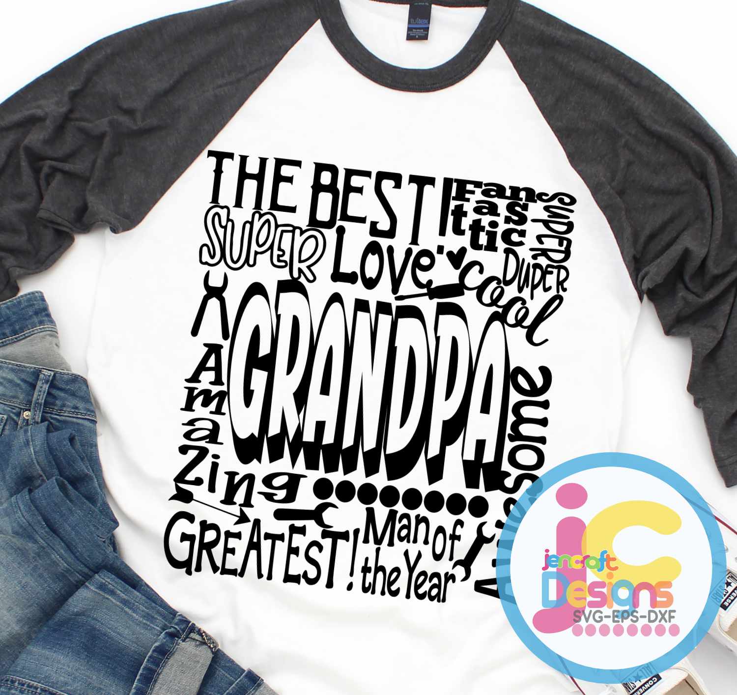 Grandpa Svg, Typography Word Art SVG DXF PNG EPS