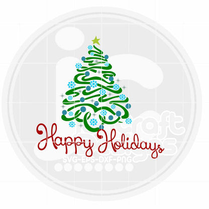 Christmas Svg | Happy Holidays SVG DXF PNG EPS