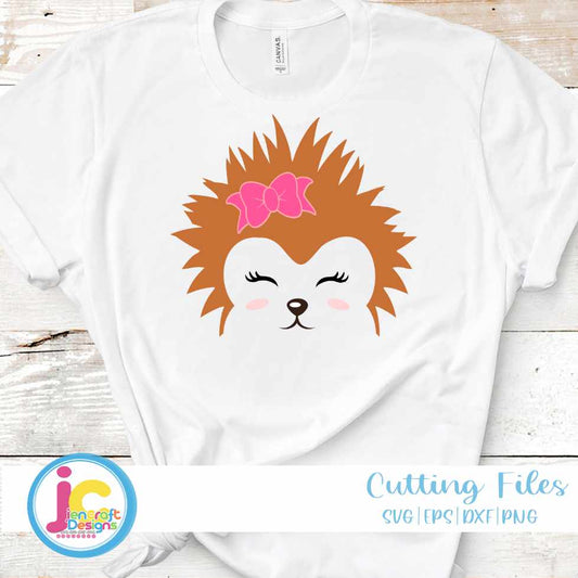 Hedgehog Face Svg | Girl Baby Toddler SVG DXF PNG EPS