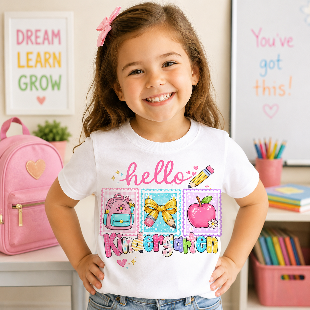Hello Kindergarten PNG Sublimation Design