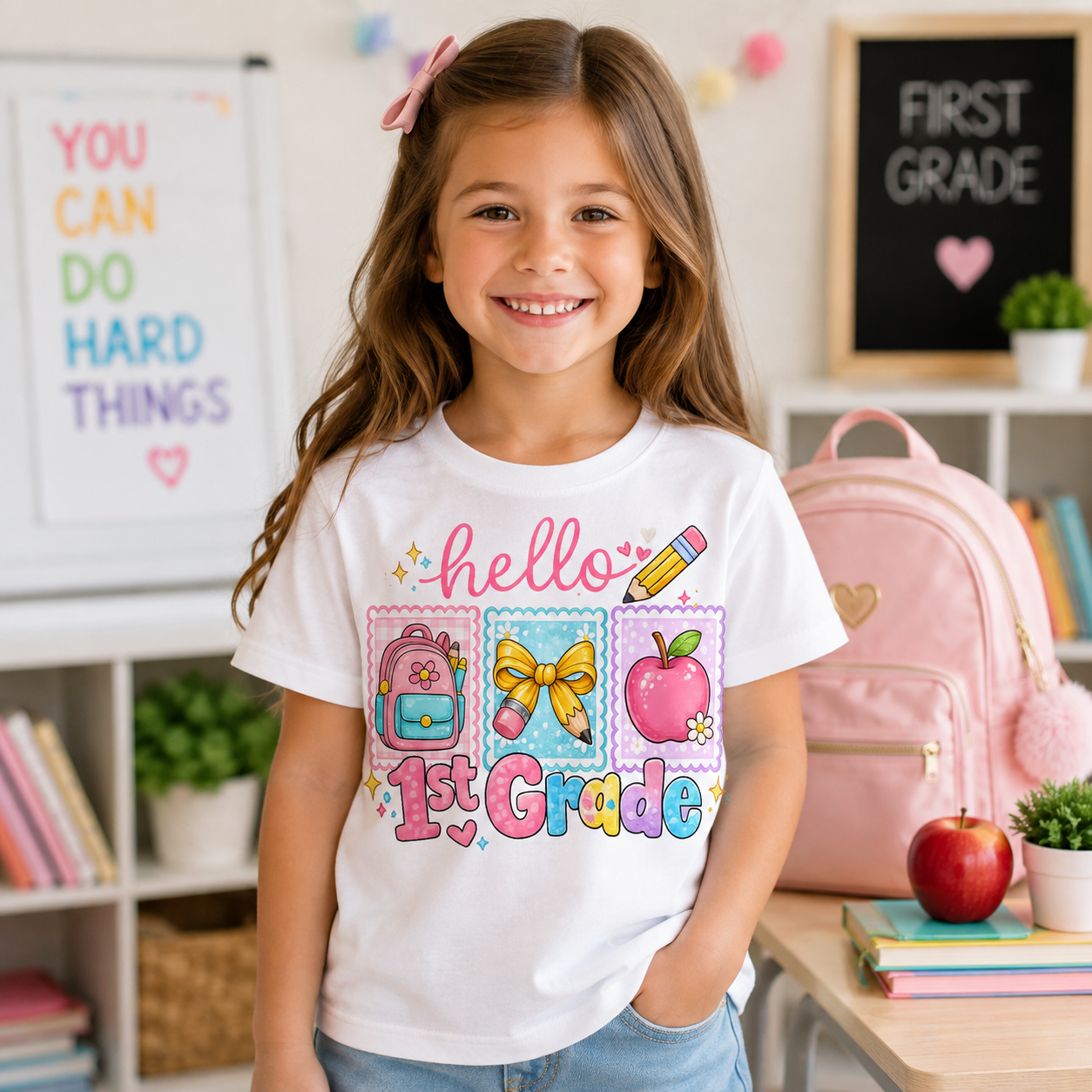 Hello 1st Grade PNG Sublimation Design