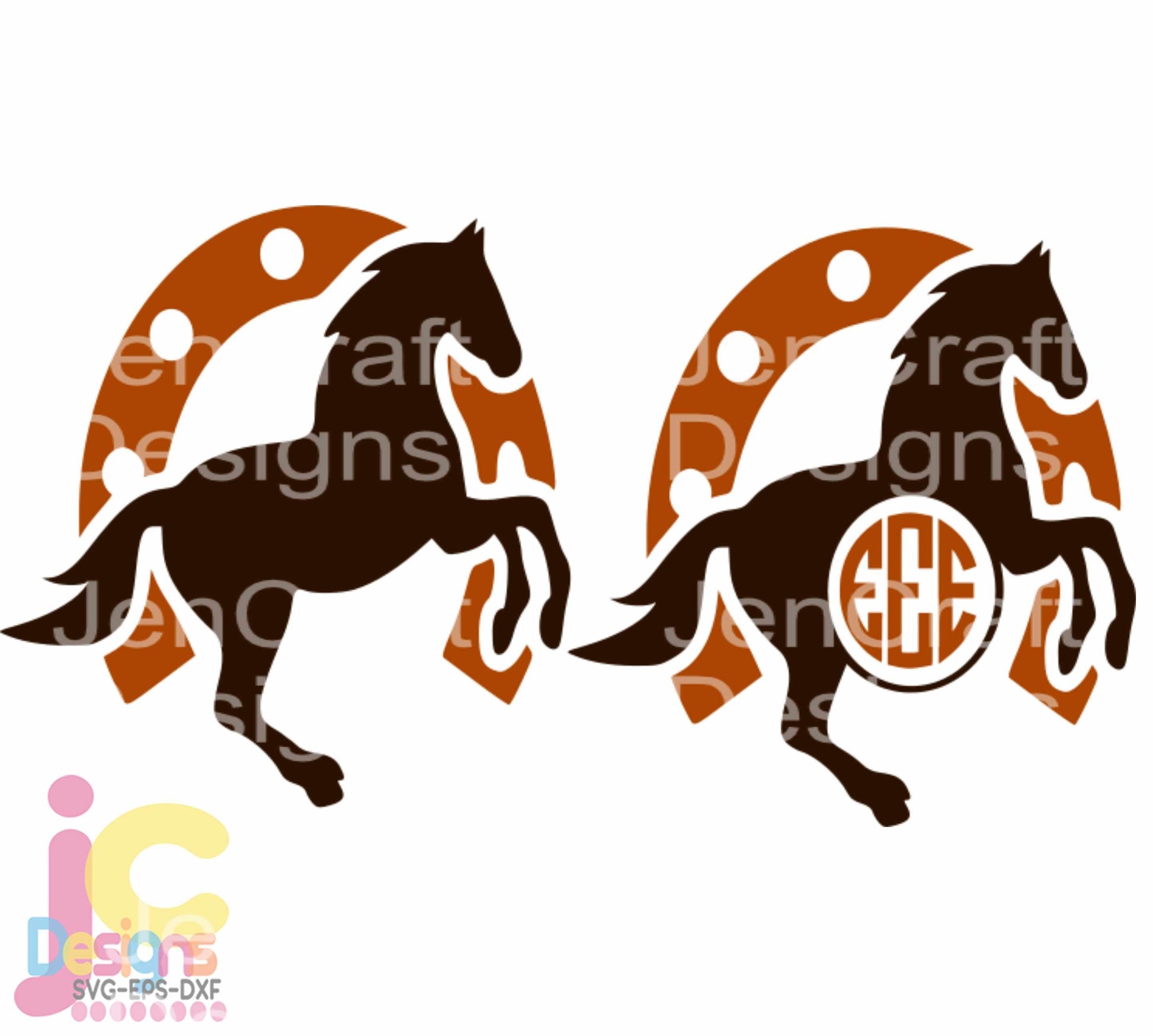 Horse svg, Horseshoe Monogram Frame SVG EPS DXF PNG Budle