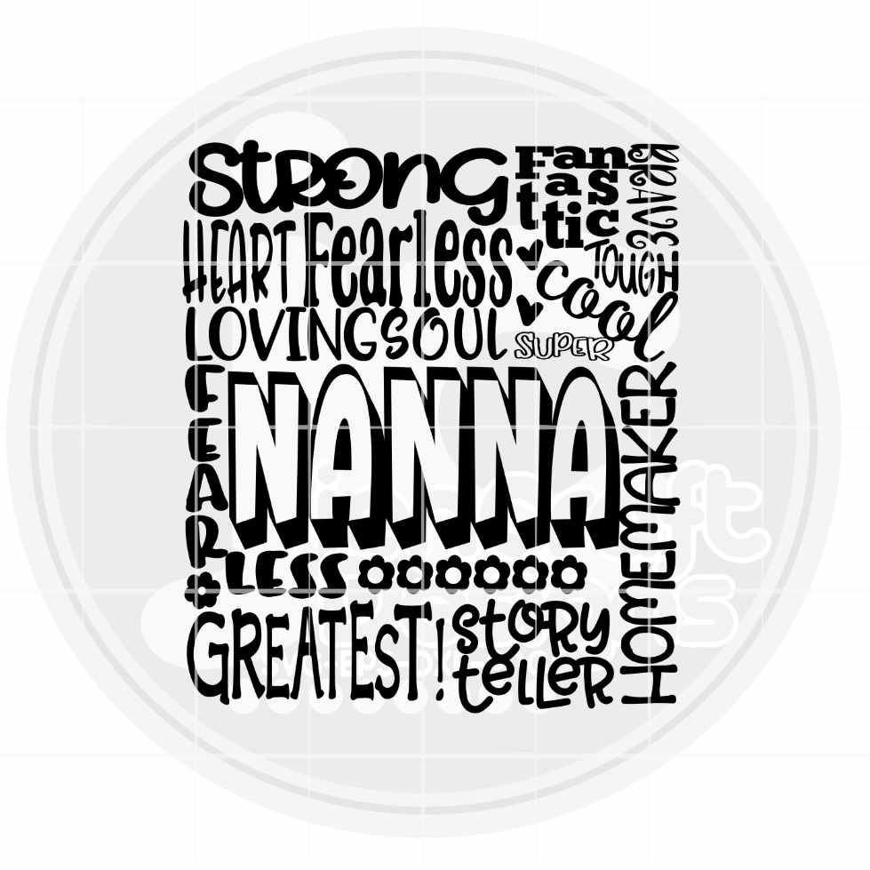 Nanna Svg | Typography Word Art SVG EPS DXF PNG