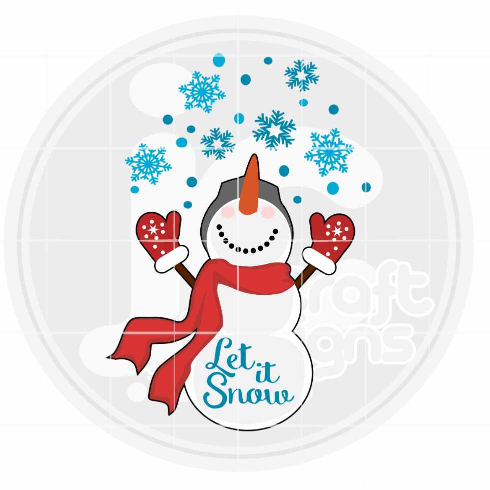 Snowman svg | Let it Snow SVG DXF PNG EPS JenCraft Designs