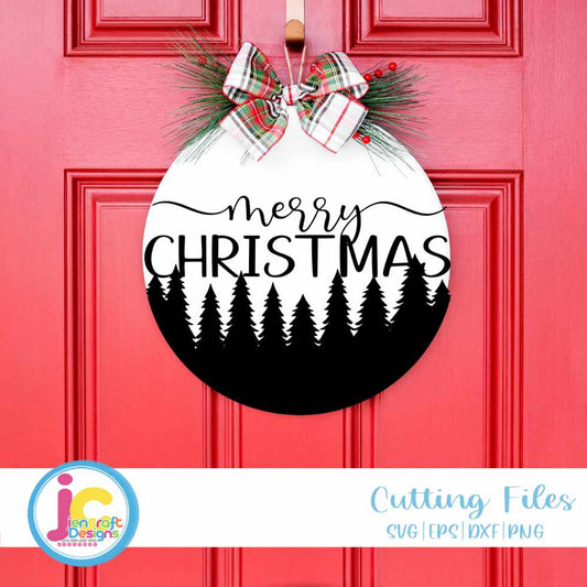 Christmas Svg | Merry Christmas Round Sign SVG DXF PNG EPS