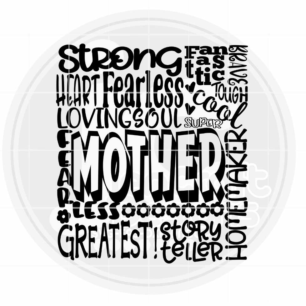 Mother Svg | Typography Word Art Svg