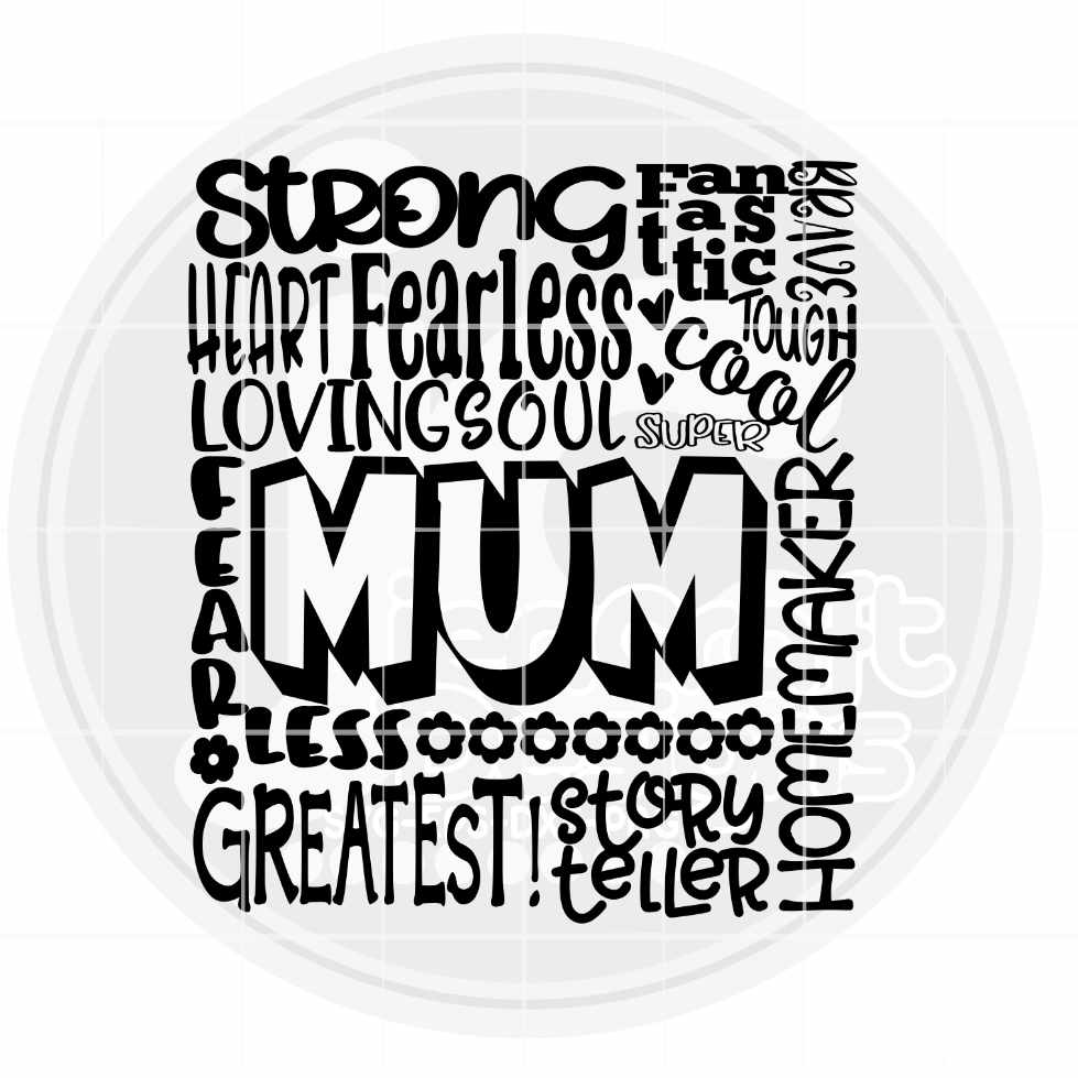 Mum Svg | Typography Word Art SVG EPS DXF PNG