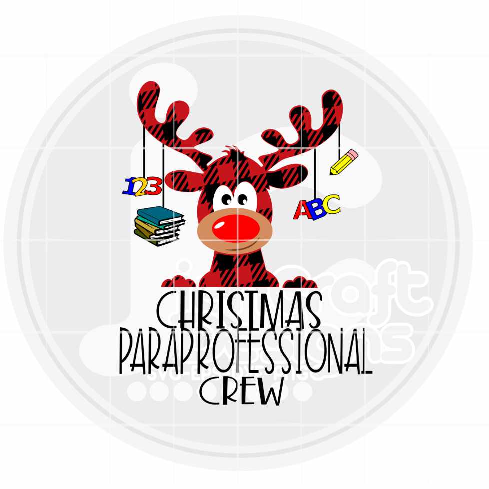 Christmas Paraprofessional Crew Svg |  Reindeer SVG EPS DXF PNG