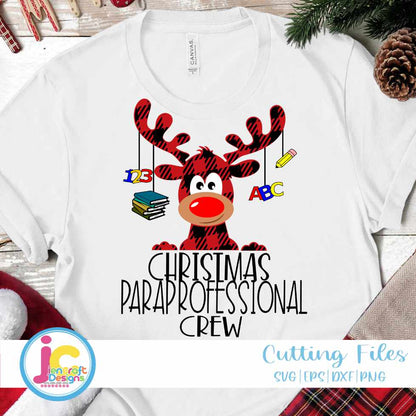 Christmas Paraprofessional Crew Svg |  Reindeer SVG EPS DXF PNG