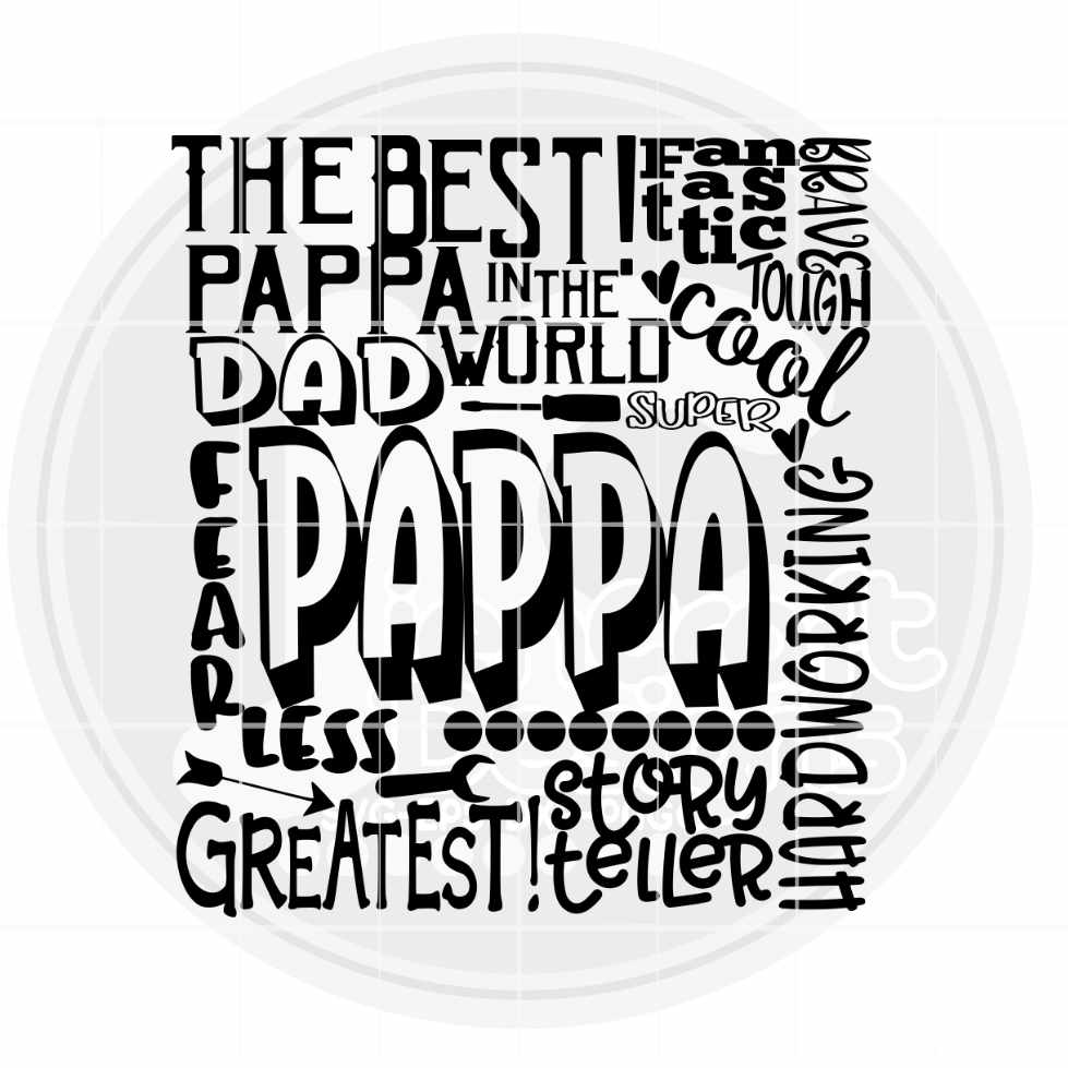 Pappa Svg | Typography Word Art SVG DXF PNG EPS