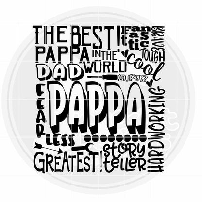 Pappa Svg | Typography Word Art SVG DXF PNG EPS