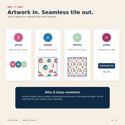 Pattern Loom – Seamless Pattern Maker App for PNG & JPG