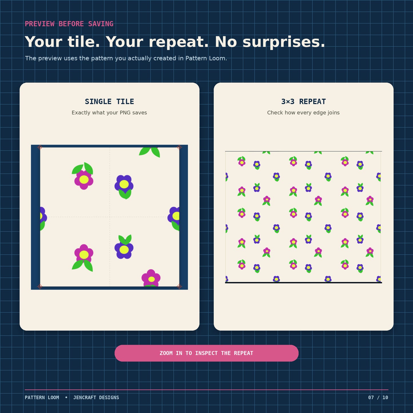 Pattern Loom – Seamless Pattern Maker App for PNG & JPG