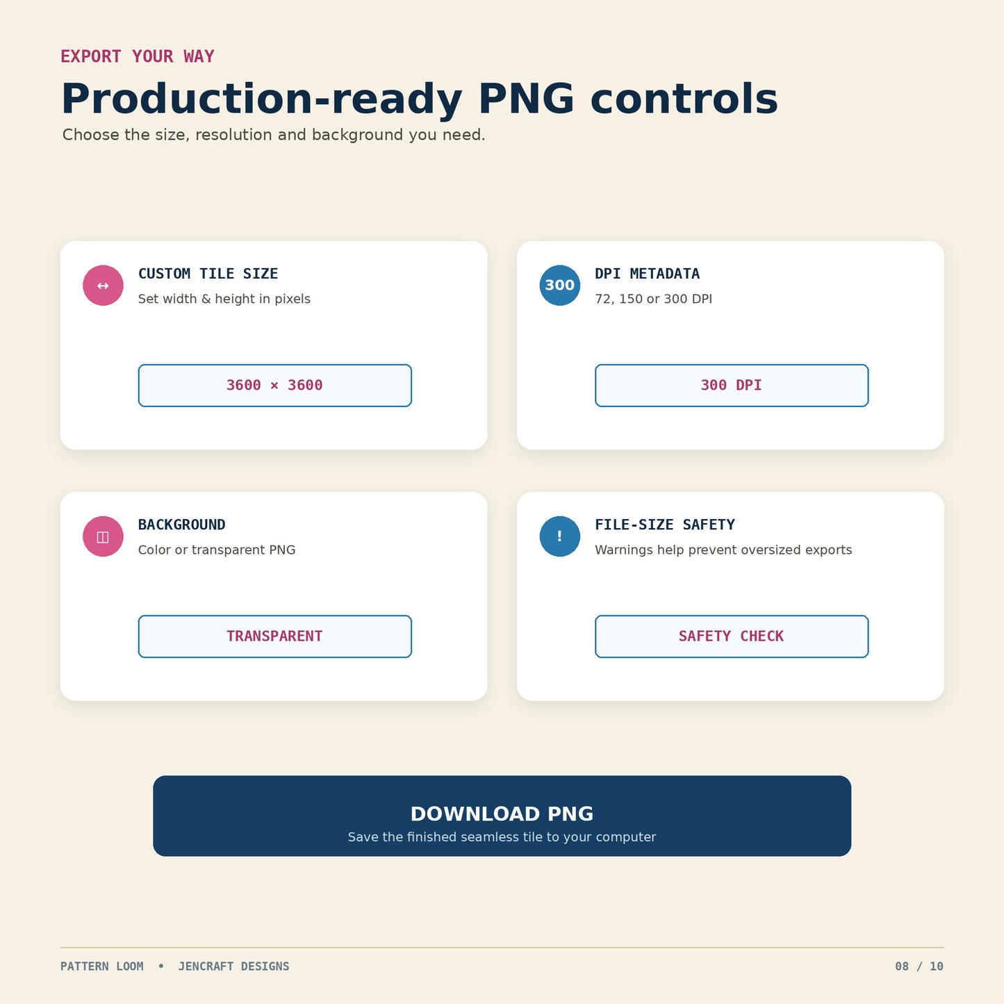 Pattern Loom – Seamless Pattern Maker App for PNG & JPG