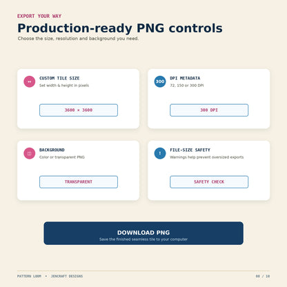 Pattern Loom – Seamless Pattern Maker App for PNG & JPG