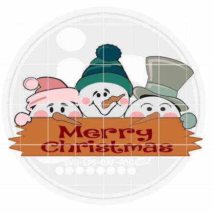Christmas Svg | Snowman Porch Sign SVG EPS DXF PNG