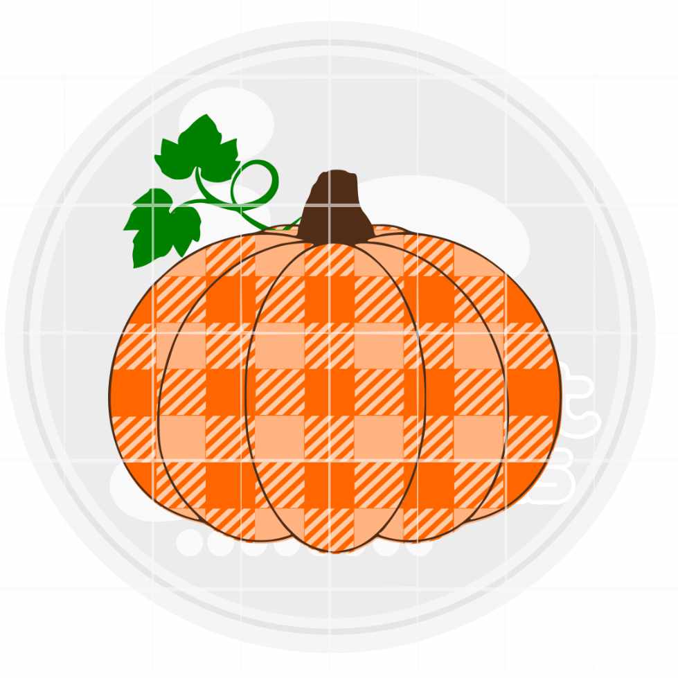 Fall SVG | Plaid Pumpkin SVG EPS DXF PNG