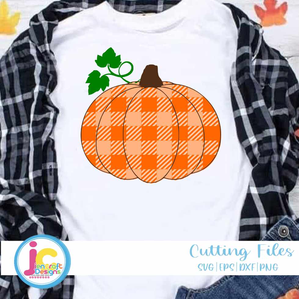 Fall SVG | Plaid Pumpkin SVG EPS DXF PNG