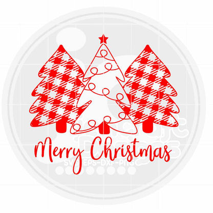 Merry Christmas Svg | Plaid Christmas Tree SVG EPS DXF PNG
