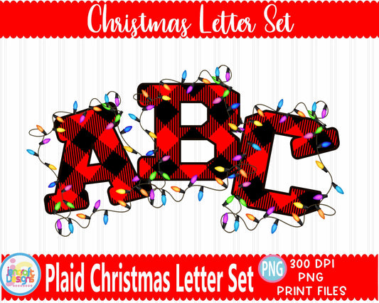 Christmas Alphabet Png | Christmas Letters Png Sublimation File