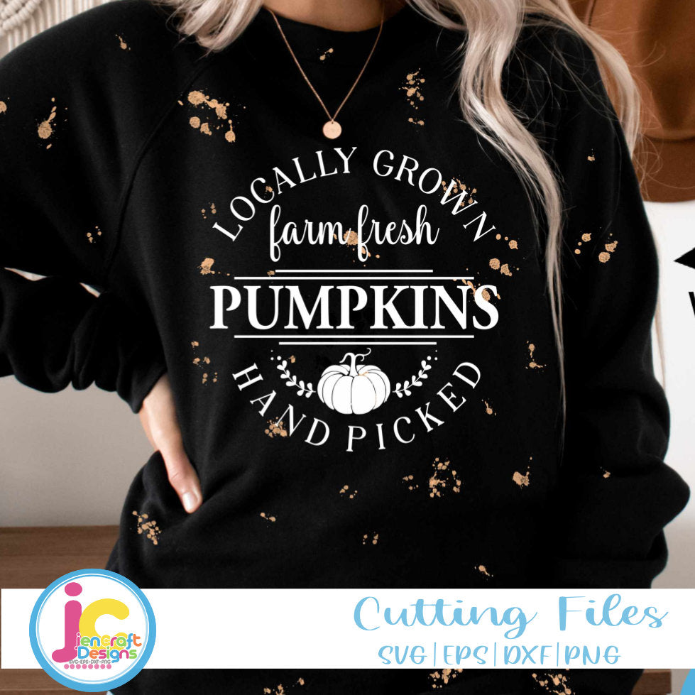 Farm Fresh Pumpkins SVG | Fall Farmhouse Sign & Pumpkin Patch - JenCraft Designs