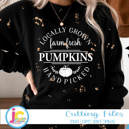Farm Fresh Pumpkins SVG | Fall Farmhouse Sign & Pumpkin Patch - JenCraft Designs