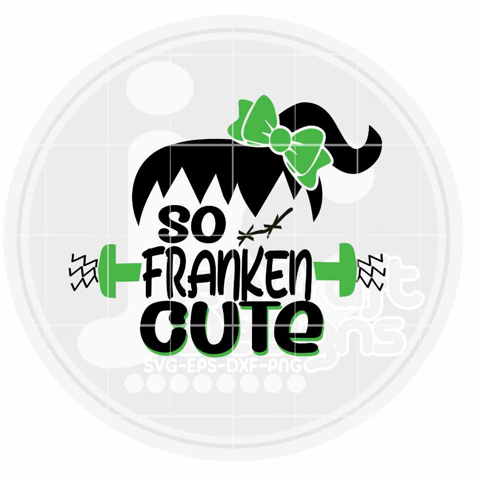Girl Halloween svg | So Franken Cute SVG EPS DXF PNG