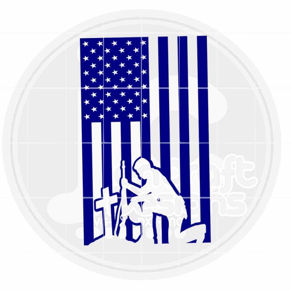 July 4th svg | US Soldier American Flag SVG EPS DXF PNG JenCraft Designs