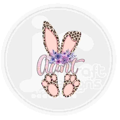 Easter Png | Aunt Cheetah Bunny Png Sublimation File JenCraft Designs