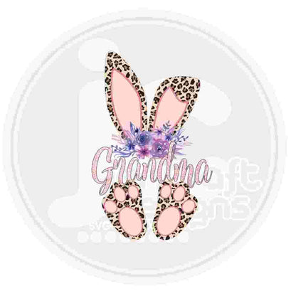 Easter Png | Grandma Cheetah Bunny Png Sublimation File
