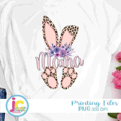 Easter Png | Mama Cheetah Bunny Png Sublimation File