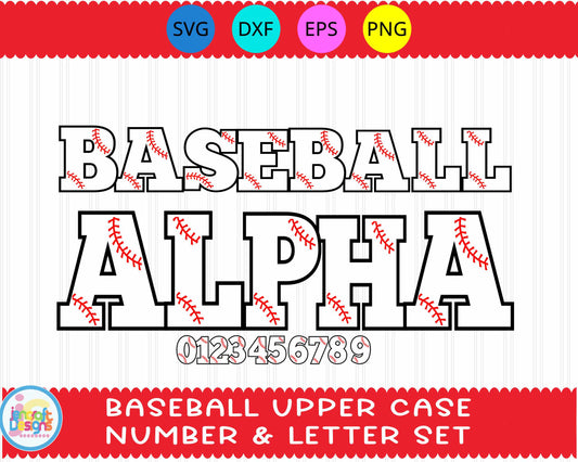 Baseball Letters Svg | Alphabet SVG EPS DXF PNG