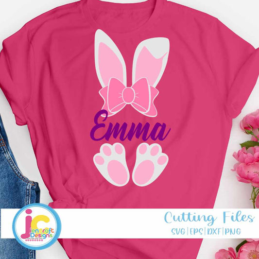 Easter Svg | Bunny Ears Moogram Frame SVG EPS DXF PNG